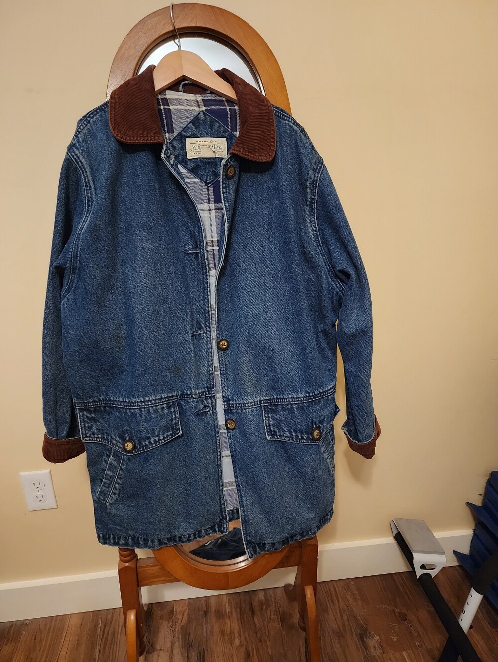 Vintage St. John's Bay blue denim chore coat